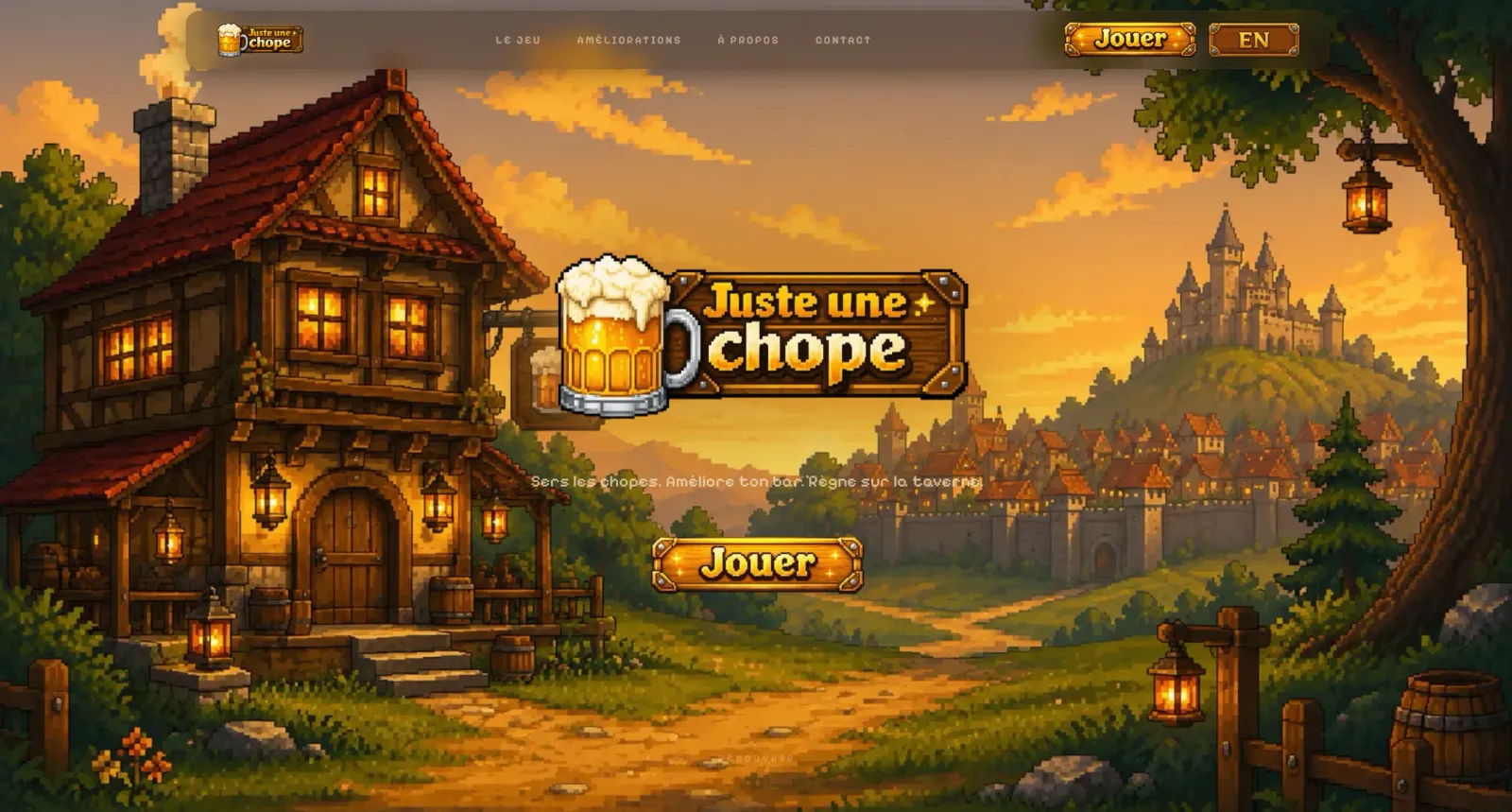 Juste une chope, écran principal